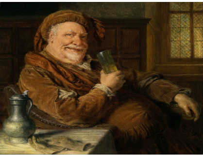DDSO-2261 Eduard von Grützner - Portrét muže se sklenici na víno