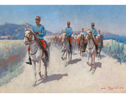 DDSO-1502 André Chaumiere - Kavalerie v Alžírsku