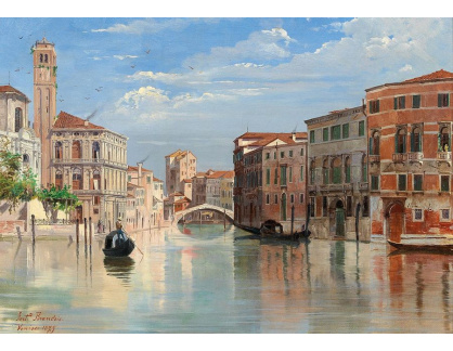 DDSO-1516 Antonietta Brandeis - Grand Canal s výhledem na San Geremia a Palazzo Labia v Benátkách
