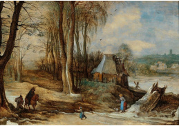 DDSO-1679 Jan Brueghel a Joos de Momper - Zimní krajina s jezdcem při návratu domů