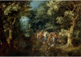 DDSO-1681 Jan Brueghe l- Zalesněná krajina s pokušením svatého Antonína