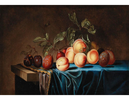 DDSO-1824 Paul Liegeois - Zátiší s meruňkami a švestkami