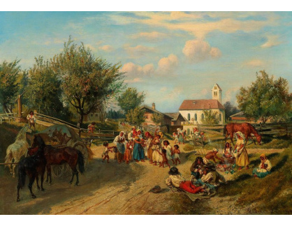 DDSO-1876 Wilhelm Emele - Návštěva ve vesnici