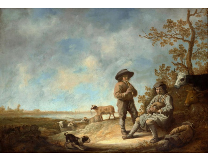 DDSO-1476 Aelbert Cuyp - Pastýři pískající na píšťalku