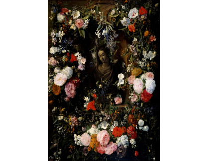 DDSO-2083 Nicolaes van Veerendael - Květinový věnec obklopující Pannu Marii