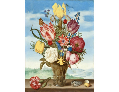 SO VII-501 Ambrosius Bosschaert - Zátiší s květinami na pozadí krajiny