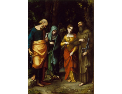 VSO1395 Antonio da Correggio - Světci Petr, Marta, Marie Magdaléna a Leonard