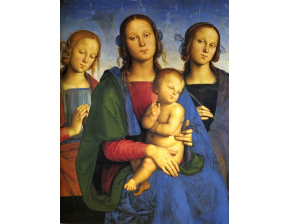 VSO162 Pietro Perugino - Madonna a dítě se světicemi