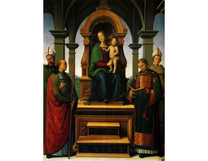 VSO168 Pietro Perugino - Panna Marie s dítětem a světci
