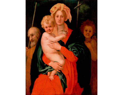 VSO173 Jacopo Pontormo - Madonna a dítě se svatým Josefem a Janem Křtitelem