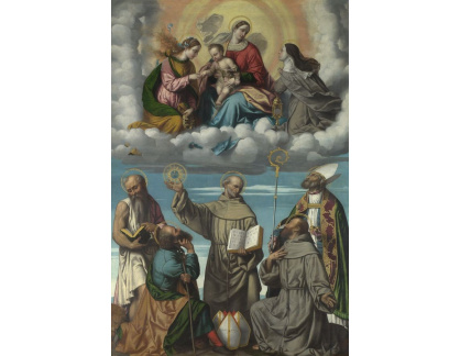 VSO 456 Moretto da Brescia - Madonna a dítě ze Saint Bernardino a ostatní svatí