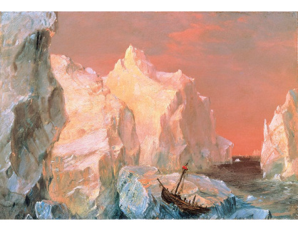 VSO 617 Frederic Edwin Church - Ledovce s vrakem v západu slunce