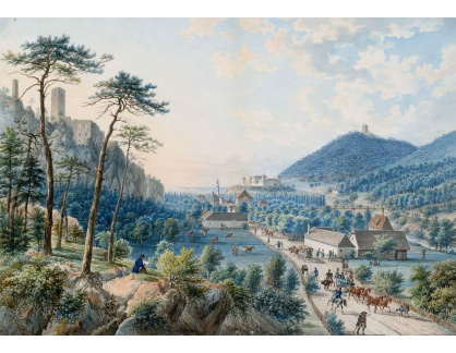 VSO 633 Johann Raulino - Pohled na hrad Weilburg v Dolním Rakousku
