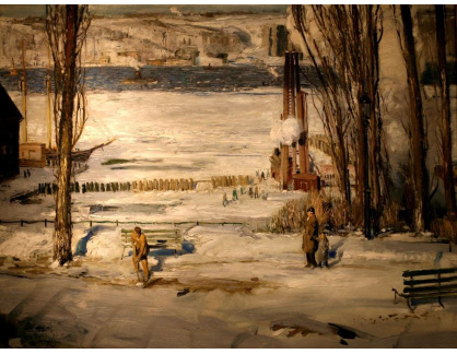 VSO 725 George Wesley Bellows - Ranní úklid sněhu na řece Hudson