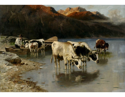 VSO 980 Christian Mali - Pastýř krav na břehu jezera