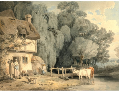 SO III-12 Francis Wheatley - Dům s postavami a dobytkem