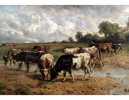 VSO 1182 Wilhelm Frey - Stádo krav u napajedla