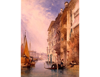 VSO 1195 William Callow - Gondola na Canal Grande v Benátkách