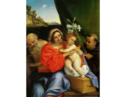 SO IV-17 Lorenzo Lotto - Madonna se svatým Jeronýmem a Antonínem z Padovy