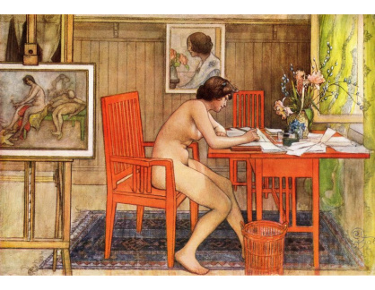 SO IV-113 Carl Larsson - Modelka při psaní