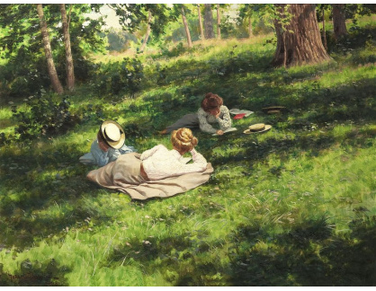 SO IV-189 Johan Krouthen - Tři ženy při čtení v letní krajině