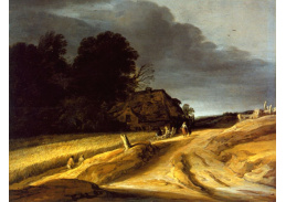 SO IV-434 Pieter Santvoort - Krajina s polní cestou a zemědělským stavením
