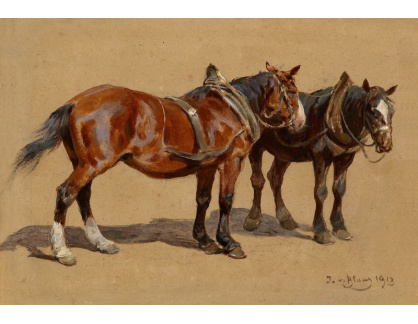 SO VIII-146 Julius von Blaas - Dva koně