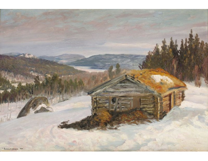 SO VIII-259 Anshelm Schultzberg - Chata v zimní krajině
