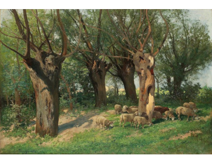 SO VIII-299 Carl Tragardh - Letní krajina s ovcemi