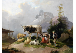 SO IX 447 Joseph Heike - Pastevci v Alpách