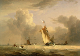 SO IX 453 Joseph Stannard - Rybářské plachetnice v silném větru