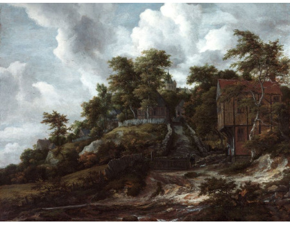 SO V-496 Jacob van Ruisdael - Zalesněný svah s výhledem na hrad Bentheim