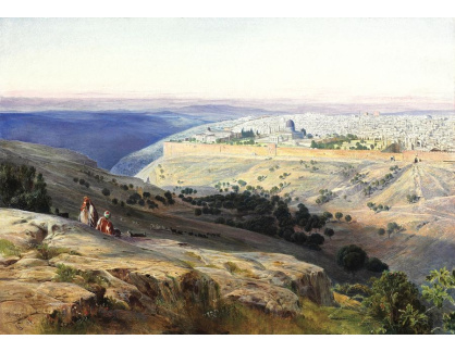 SO XI-398 Edward Lear - Jeruzalém z Olivové hory