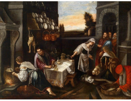 SO XII-55 Jacopo Bassano - Kristus v domě Marty a Marie