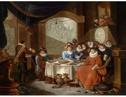 SO XII-140 Frans Verbeeck - Společnost při slavnostním jídle