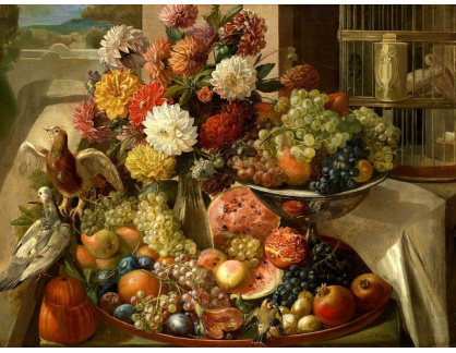 SO XII-274 Leopold von Stoll - Zátiší s ovocem a květinami