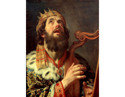 SO XII-433 Gerard van Honthorst - Král David hrající na harfu