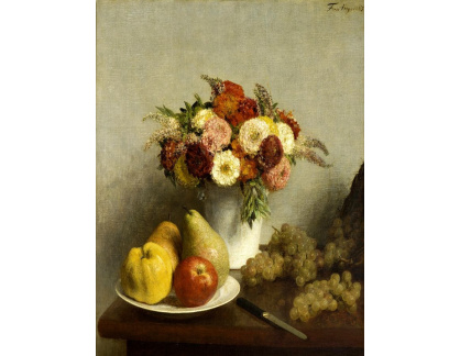 SO XII-436 Henri Fantin-Latour - Zátiší s ovocem a květinami
