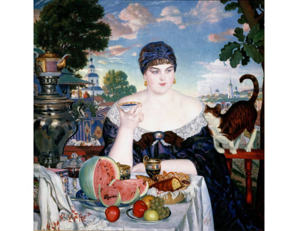 SO XII-473 Boris Kustodiev - Manželka obchodníka s čajem
