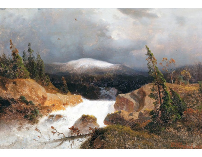 SO XIII-40 Andreas Achenbach - Norská krajina s horským potokem