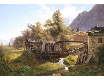 SO XIII-425 Robert Kummer - Starý mlýn v údolí poblíž Berchtesgadenu