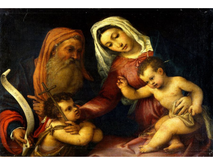 VLL 52 Lorenzo Lotto - Madonna a dítě se svatým Zachariášem a Janem Křtitelem