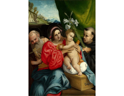 VLL 24 Lorenzo Lotto - Panna a dítě se svatýmii