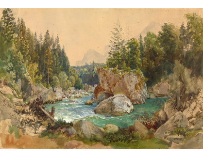 SO XIV-166 Thomas Ender - Říční krajina v Alpách