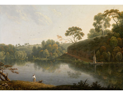 SO XIV-196 Thomas Wright - Krajina s jezerem a lodí