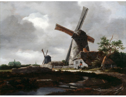 SO XIV-215 Jacob van Ruisdael - Krajina s větrnými mlýny poblíž Haarlemu