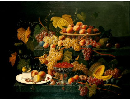 SO XIV-246 Severin Roesen - Zátiší s ovocem