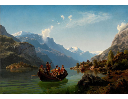 SO XIV-251 Adolph Tidemand a Hans Gude - Svatební cesta na Hardangerfjord