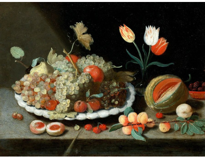 SO XIV-448 Jan van Kessel - Zátiší s ovocem a tulipány