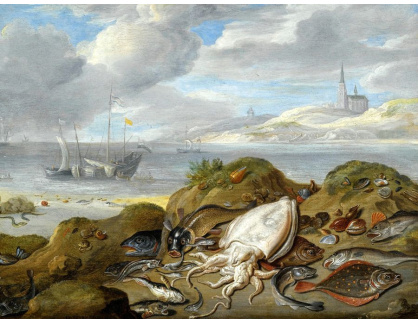 SO XIV-449 Jan van Kessel - Zátiší s mořskými plody